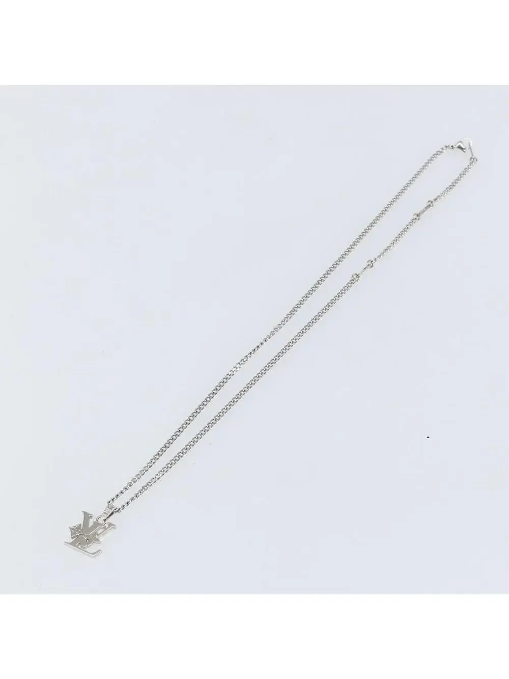 Louis Vuitton Row Necklace Metal Silver #344444L74B